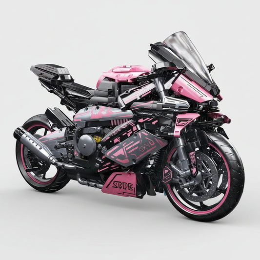 Rosa Motorrad Bausteinset