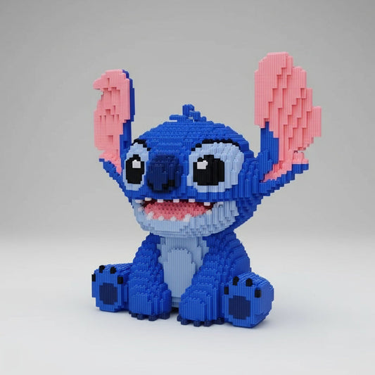 Sitzendes Blaues Wesen Bausteinset