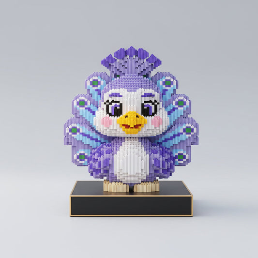 Violetter Pfau Bausteinset