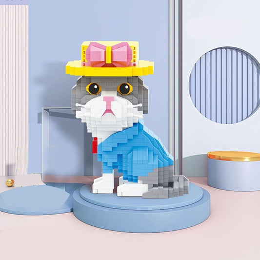 Katze mit Hut Bausteinset
