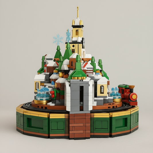 Spieldose Weihnachtsdorf Bausteinset