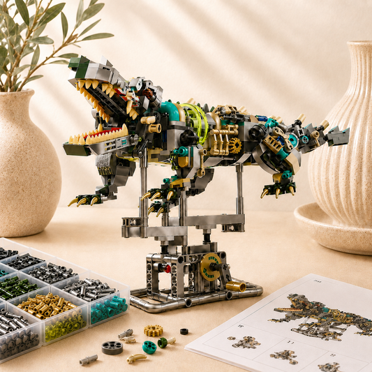 Bewegliches Krokodil Bausteinset