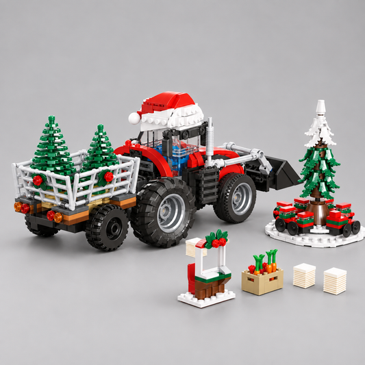 Weihnachtstraktor Bausteinset