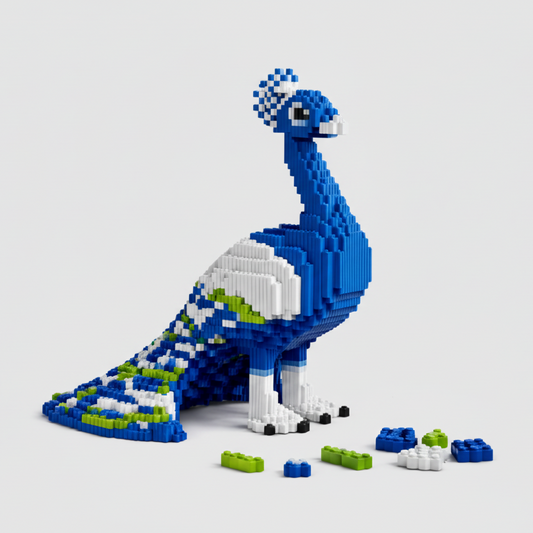 Blauer Pfau Bausteinset