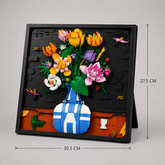 Blumen in Vase-Gemälde Bausteinset