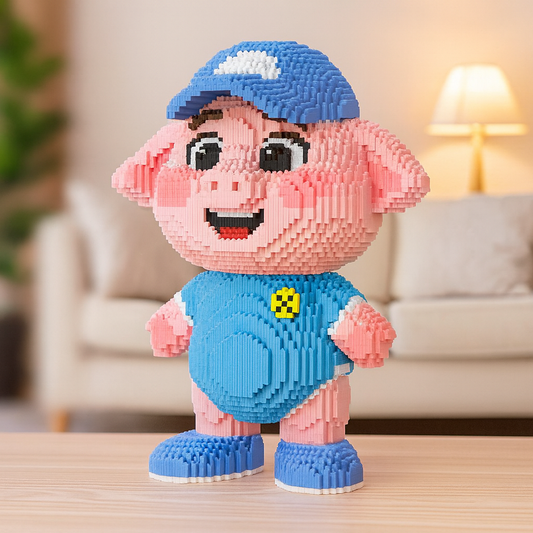Schwein mit Mütze Bausteinset