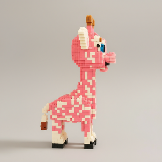 Rosa Giraffe Bausteinset