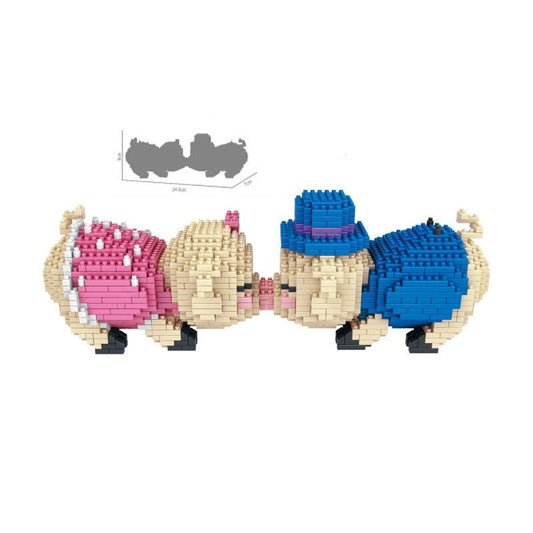 Verliebte Schweine Bausteinset