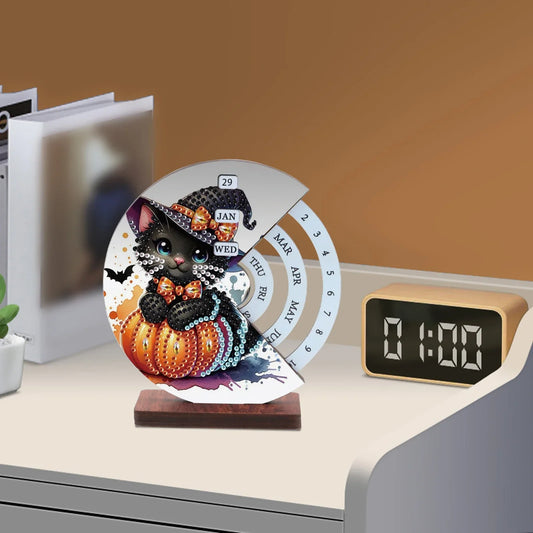 Diamond Painting Halloween-Katze
