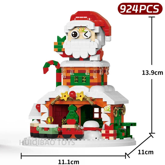 Schöne Weihnachtshäuschen Bausteinset