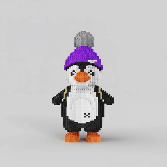 Pinguin mit Mütze Bausteinset