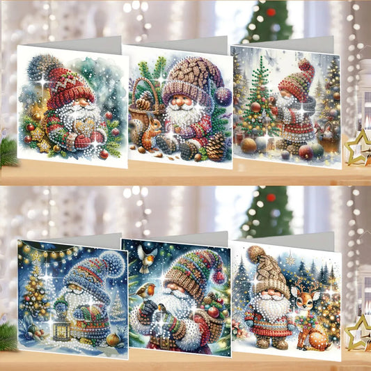 Diamond Painting Weihnachtskarten Set mit Warmen Winterfiguren
