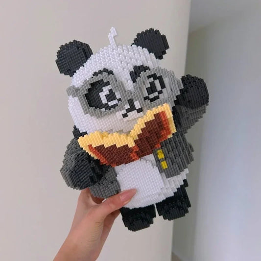 Panda mit Buch Bausteinset