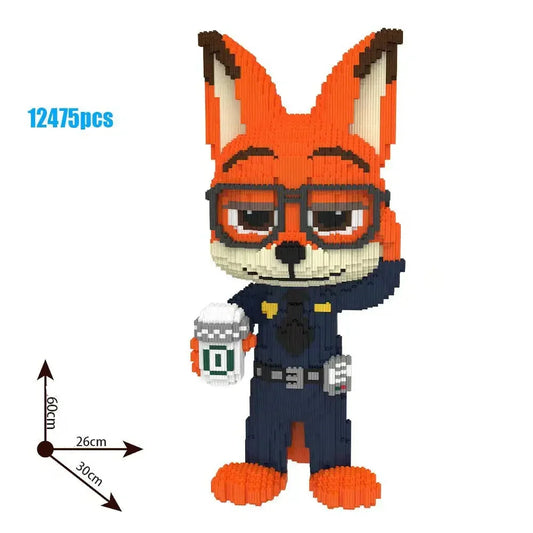 Fuchs mit Brille Bausteinset