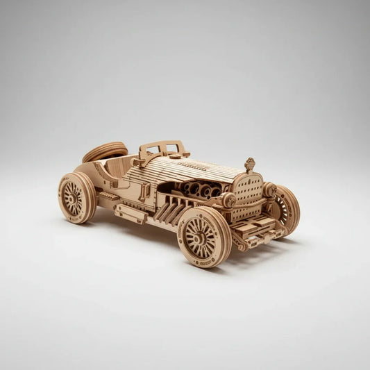 Vintage Sportwagen 3D-Holzbausatz
