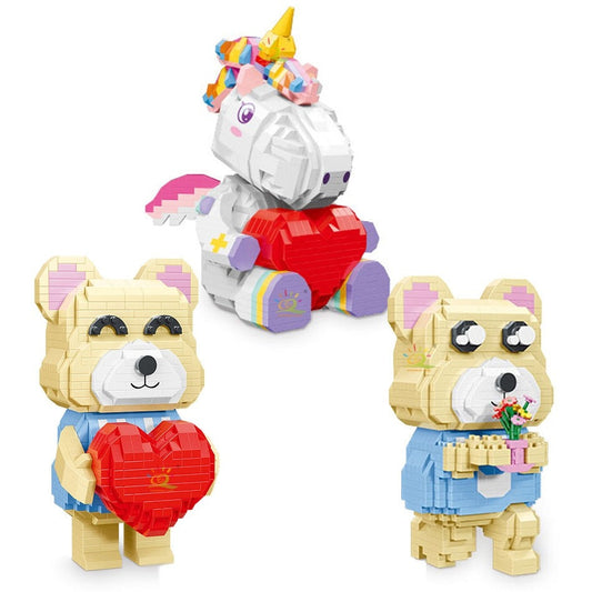 Einhorn mit Herz Bausteinset