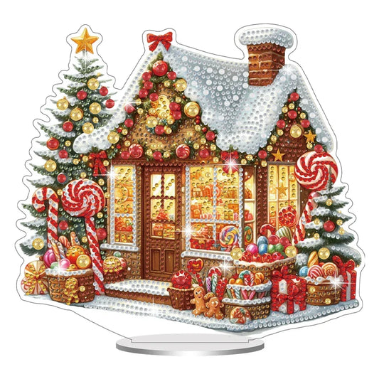 Diamond Painting 5D Weihnachts-Süßigkeitenhaus