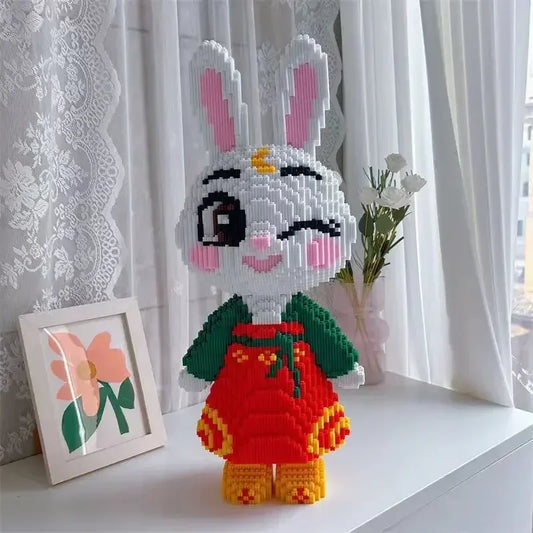 Kaninchen im Kleid Bausteinset