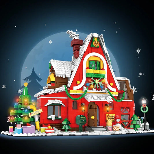 Großes Weihnachtshaus Bausteinset