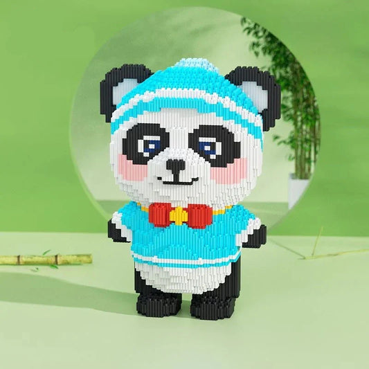 Panda mit Schleife Bausteinset