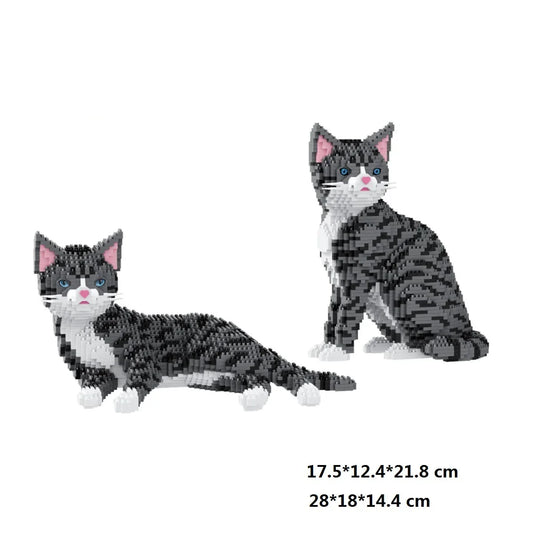 2 in 1 Tabby Katze Bausteinset