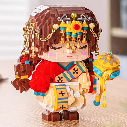 Tibetisches Mädchen Bausteinset