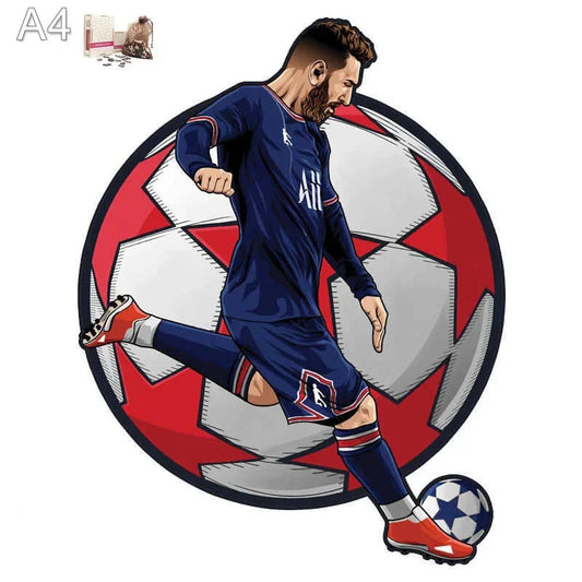 Messi PSG Champions League Ball Holzpuzzle