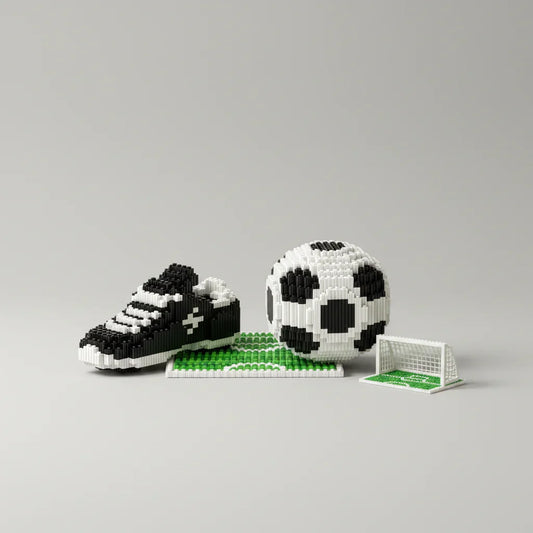Fußballschuh auf Feld Bausteinset