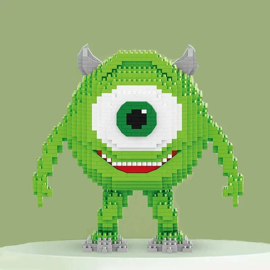 Grünes Monster mit einem Auge Bausteinset