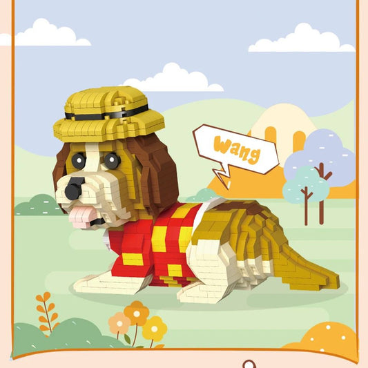 Basset-Hund Bausteinset