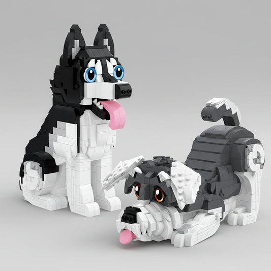 Liegender Schnauzer Bausteinset