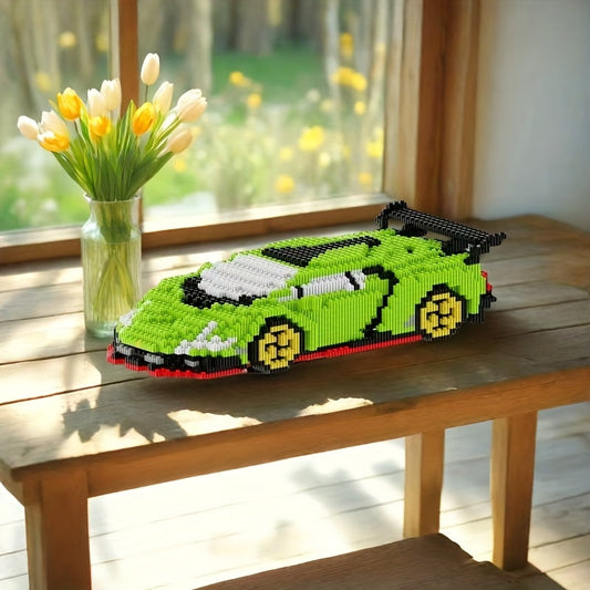 Grünes Auto Bausteinset