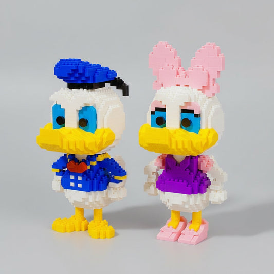 Ente im lila Anzug Bausteinset