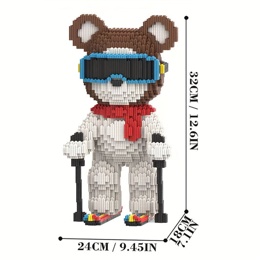 Skifahrender Bär Bausteinset