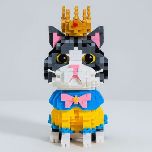 Katze mit Krone Bausteinset