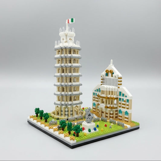 Turm von Pisa + Gebäude Bausteinset