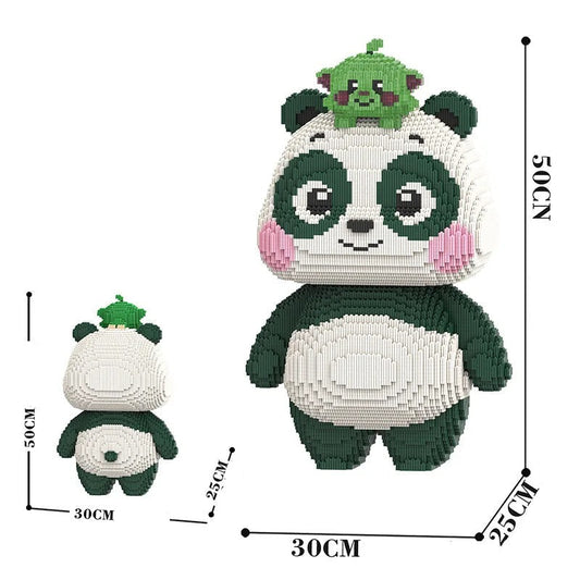 Panda mit Tierchen Bausteinset