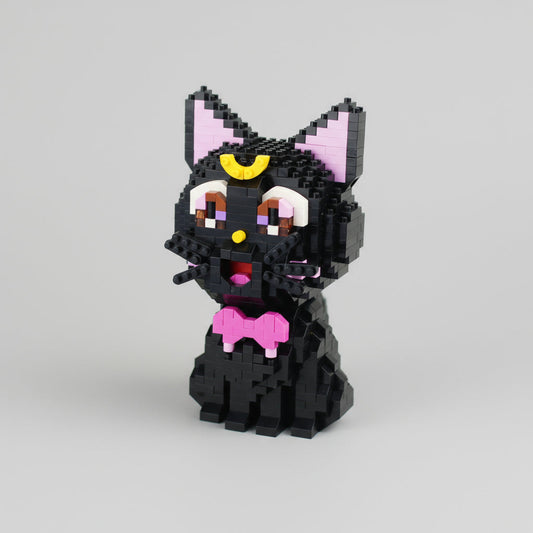 Schwarze Katze Bausteinset