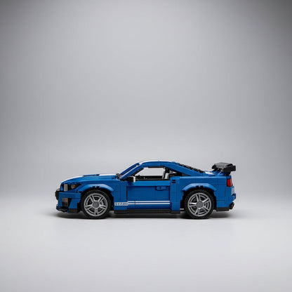 Cooler Blauer Sportwagen Bausteinset