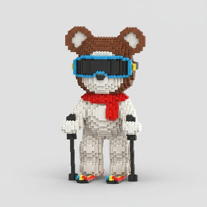 Skifahrender Bär Bausteinset