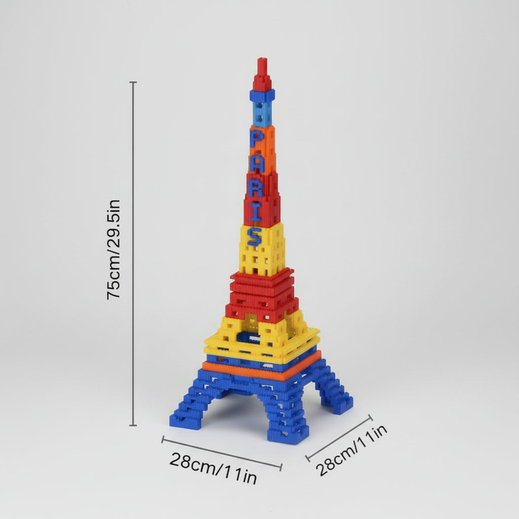 Bunte Eiffelturm Bausteinset