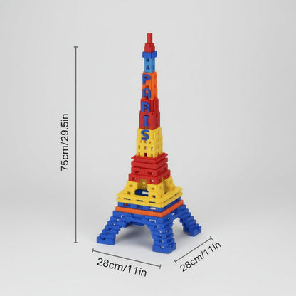 Bunte Eiffelturm Bausteinset
