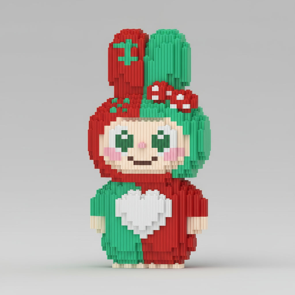 Niedliche Weihnachtsfigur Bausteinset