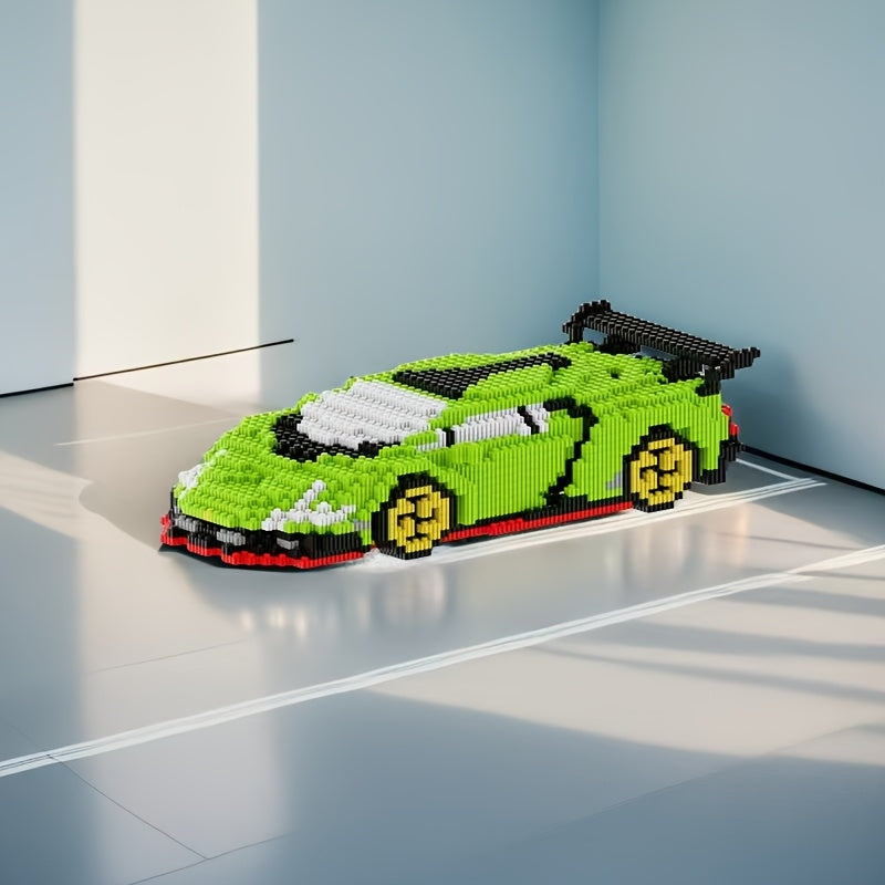 Grünes Auto Bausteinset