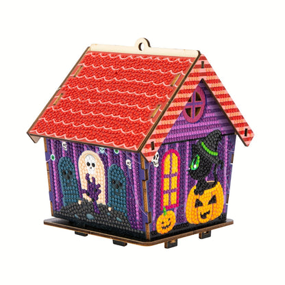 Diamond Painting Halloween-Häuschen