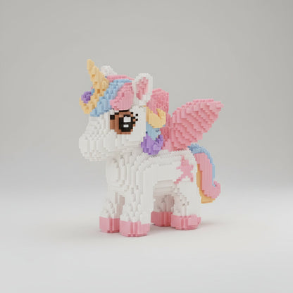 Mega Pastell-Einhorn Bausteinset