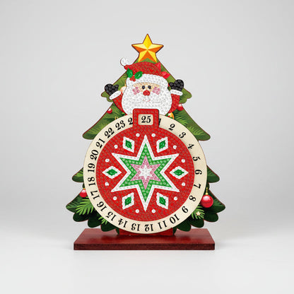 Diamond Painting Weihnachtsmann im Weihnachtsbaum