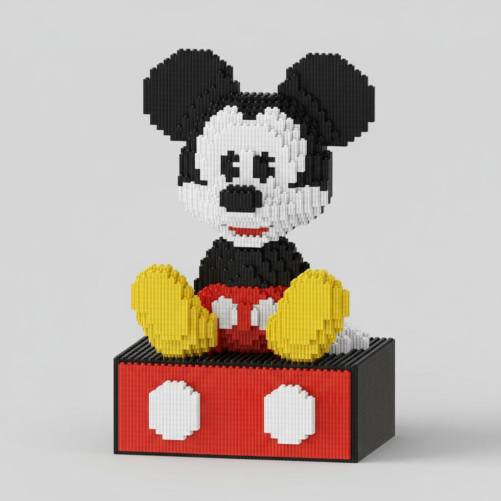 Maus mit Ladebox Bausteinset
