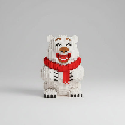 Eisbär mit Schal Bausteinset