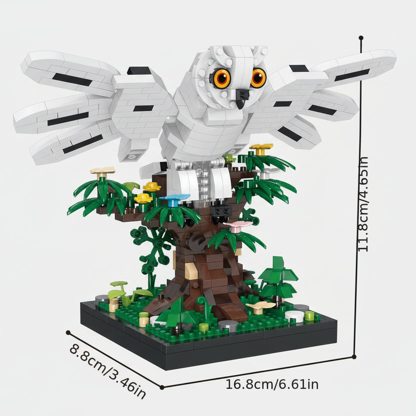 Eule im Baum Bausteinset